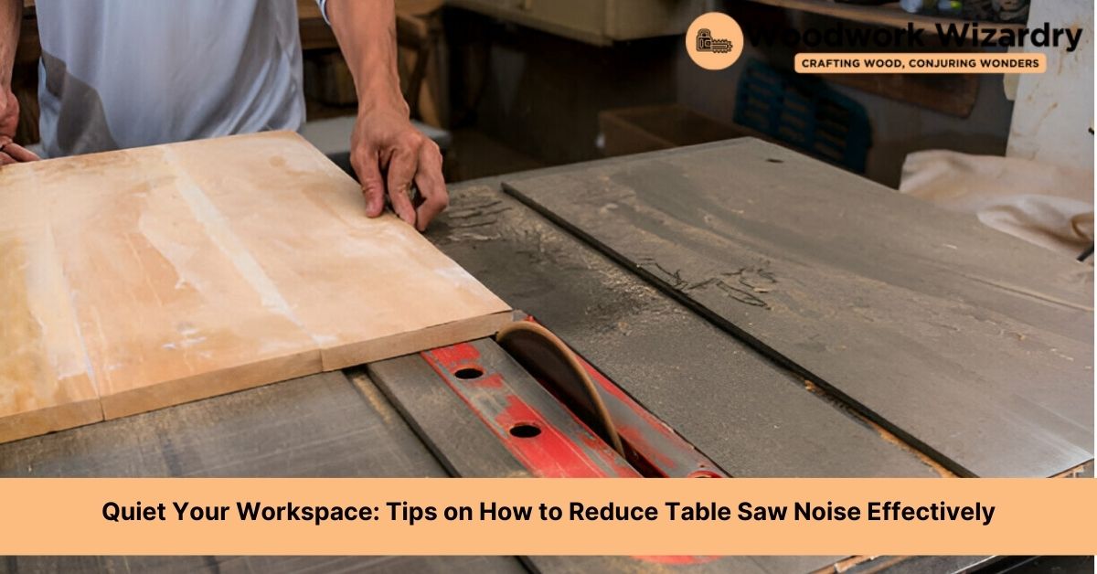 how to reduce table saw noise