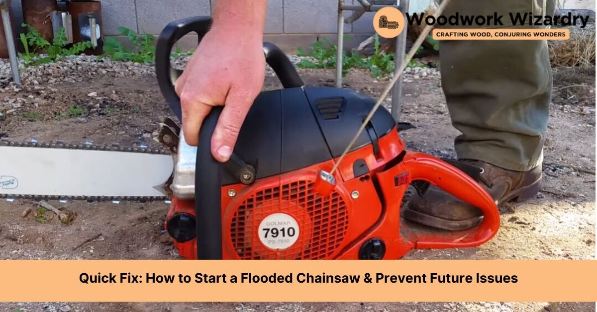 how to start a flooded chainsaw