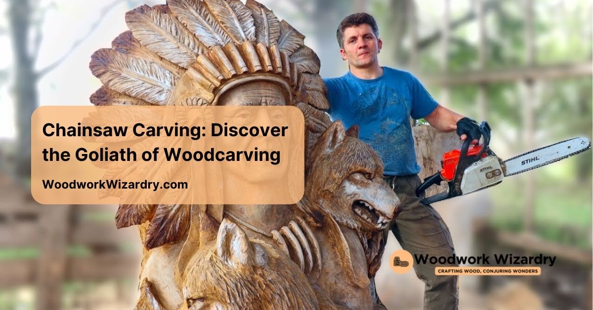 chainsaw carving the goliath of woodcarving