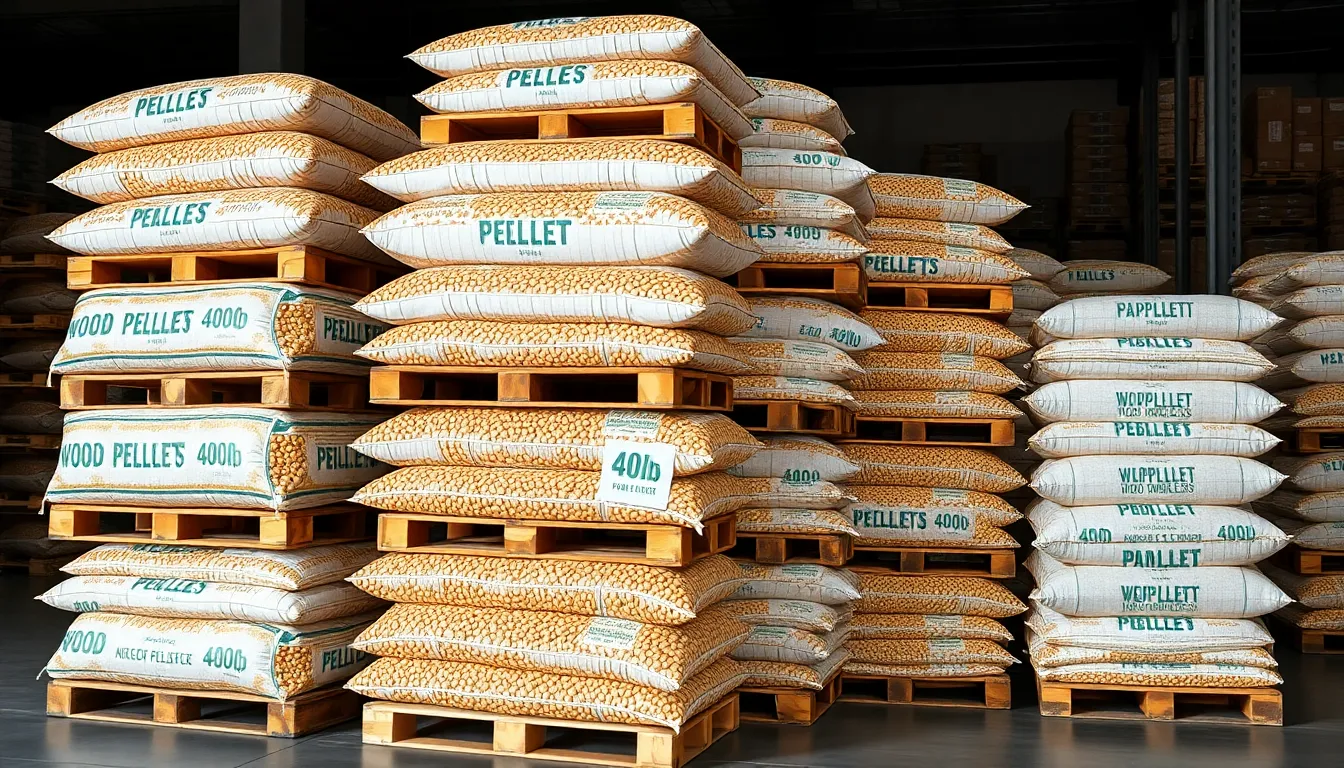 1 how many bags on a pallet of wood pellets