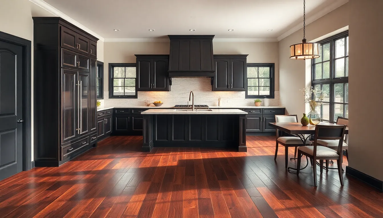 9 Best Wood Floor Colors to Pair with Dark Cabinets | Designer Guide 4 2 what color wood floor with dark cabinets