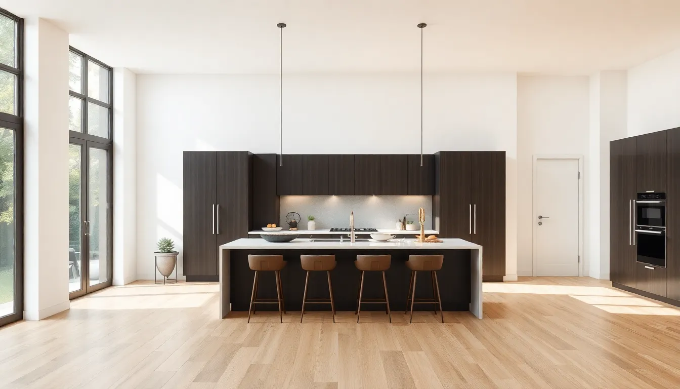 9 Best Wood Floor Colors to Pair with Dark Cabinets | Designer Guide 2 what color wood floor with dark cabinets