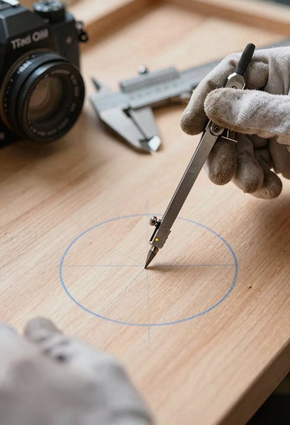 5 Ways to Find the Center of a Circle in Woodworking 4 center to edge compass verification accuracy