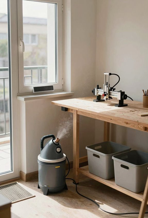 How to Set Up a Woodworking Shop in Your Apartment 3 dust containment for apartment workshop