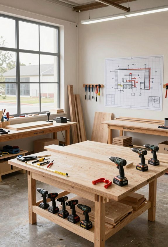 How to Set Up a Woodworking Shop From Scratch 2 map lumber s workflow optimize flow