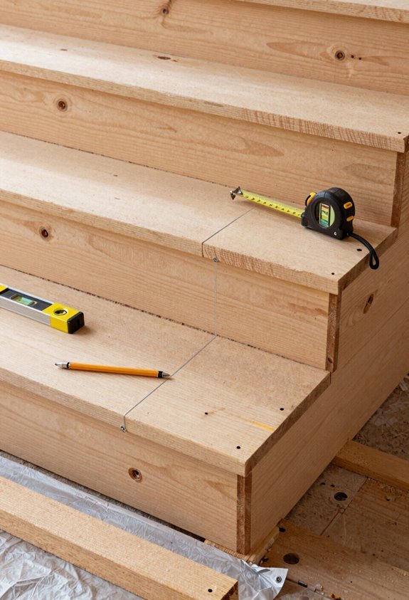 measure total rise set risers