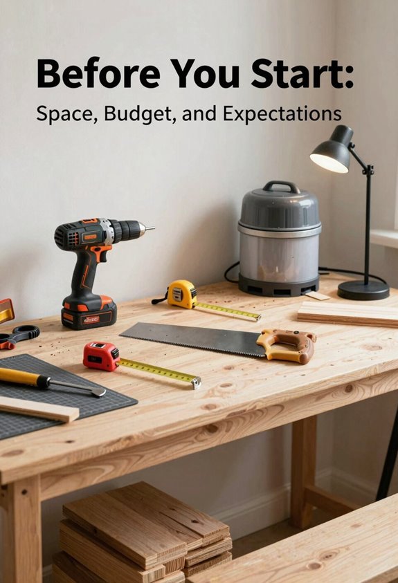 How to Do Woodworking at Home: A Beginner's Guide 1 space budget tools workspace