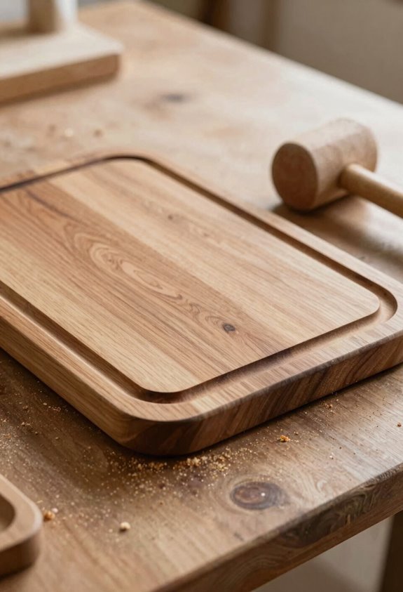 10 Woodworking Projects You Can Finish in 4 Hours 1 wooden chopping board and serving tray