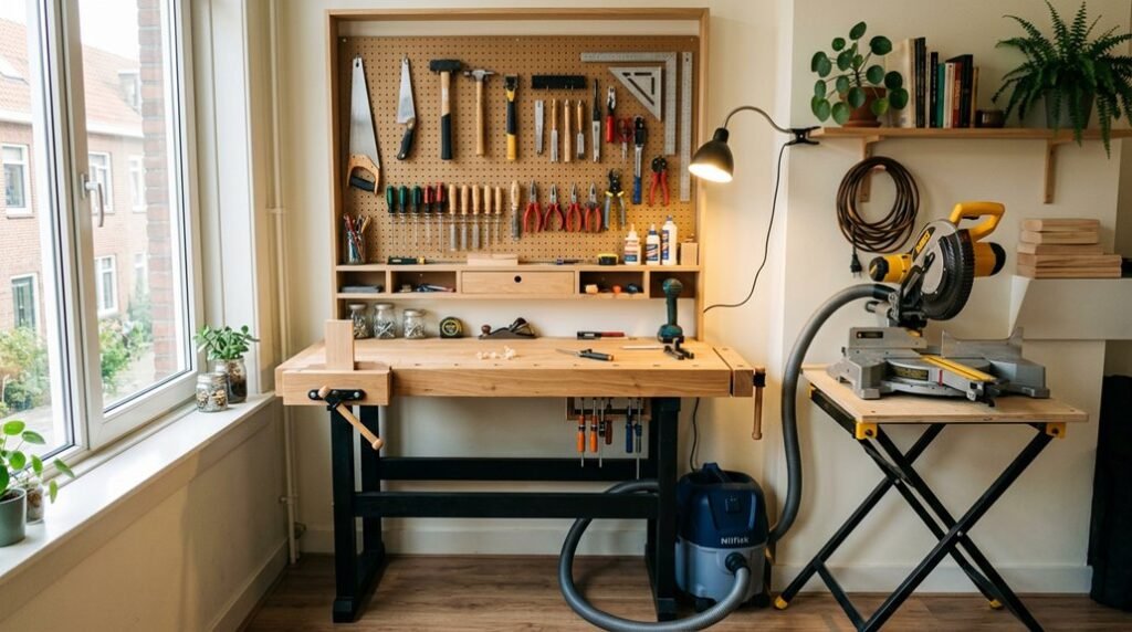 woodworking in apartment setup